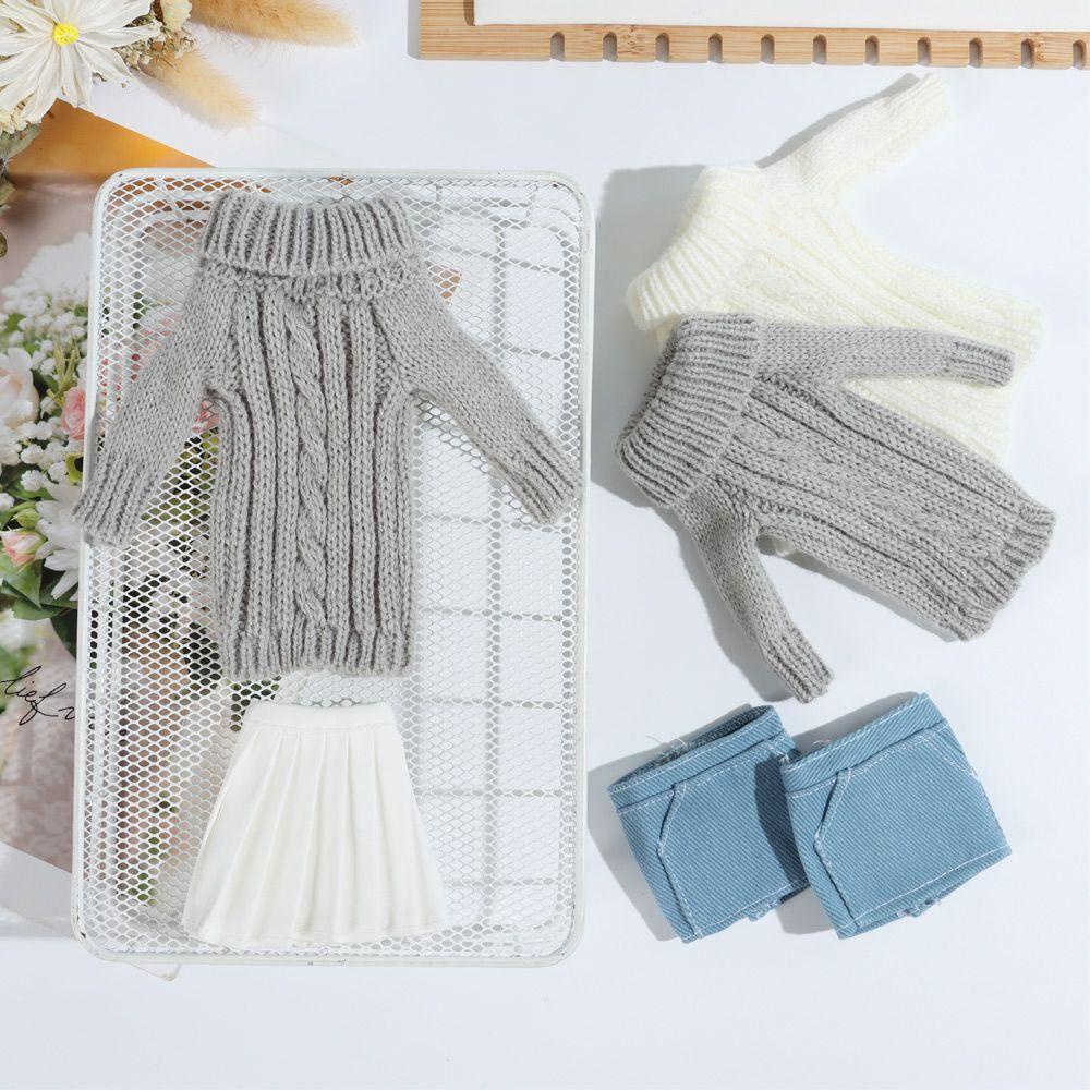 1 Bộ Áo Len Đan Thủ Công Mini Nhiều Màu Sắc Giản Dị Dành Cho Trẻ Nhỏ
