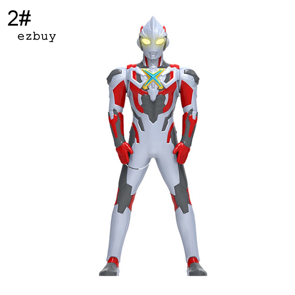 【EY】Ultraman Tiga Gree Model PVC Action Figure Statue with LED Sound Kids Toy Gift