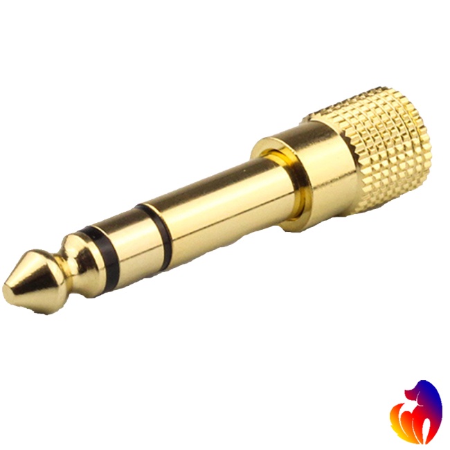 Dây Cáp Chuyển Đổi Âm Thanh 3 Pin Trs 6.5mm 3.5mm Đầu Cái 6.5 3.5 Aux Mạ Vàng