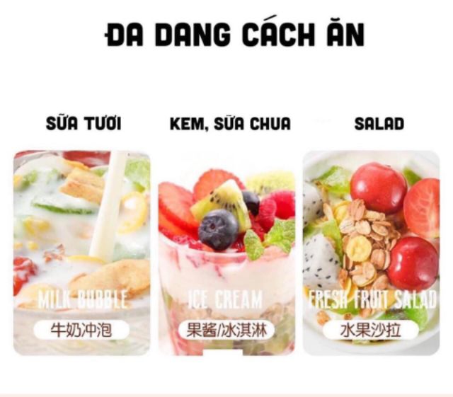 Túi 500g Ngũ cốc sữa chua hoa quả yến mạch