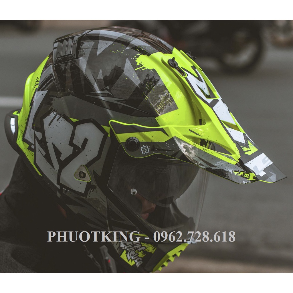 Mũ bảo biểm cào cào Dual Sport LS2 MX436 PIONEER EVOV 2 KÍNH - PHƯỢT KING