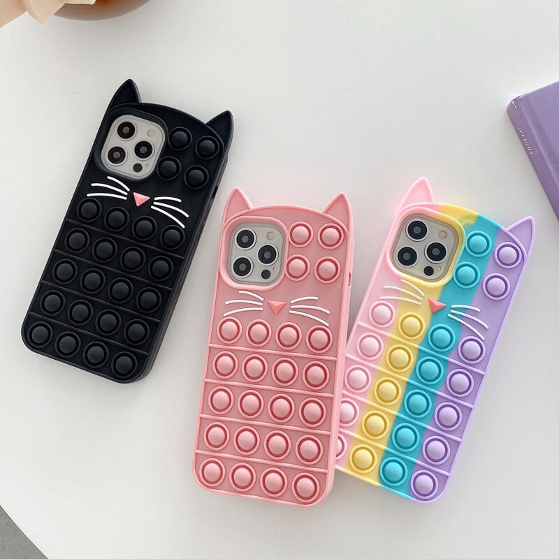 Ốp Điện Thoại Silicon Mềm Hình Mèo Cho for iphone 12 11 Pro X Xr Xs Max 12 Mini 6 7 8 Plus Se 2