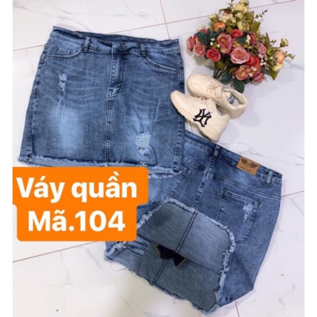 60-100kg Váy quần giãn rách bụi bigsize 32-38
