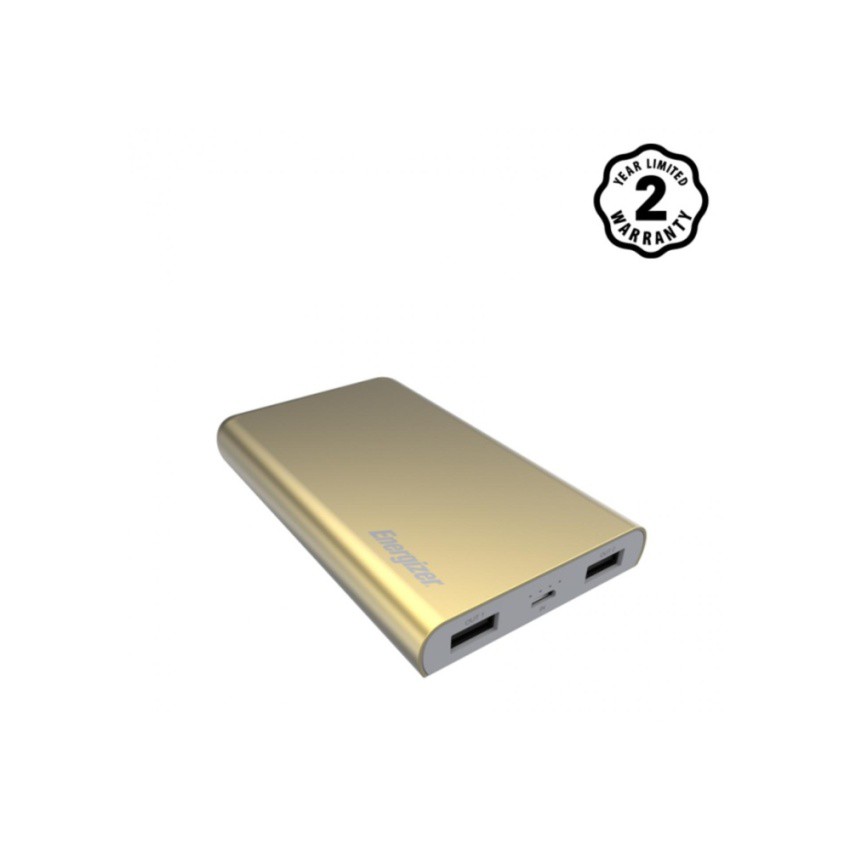 Pin sạc dự phòng Energizer 8000mAh Li-Po 2 cổng Output - UE8003 (Vàng Đồng)