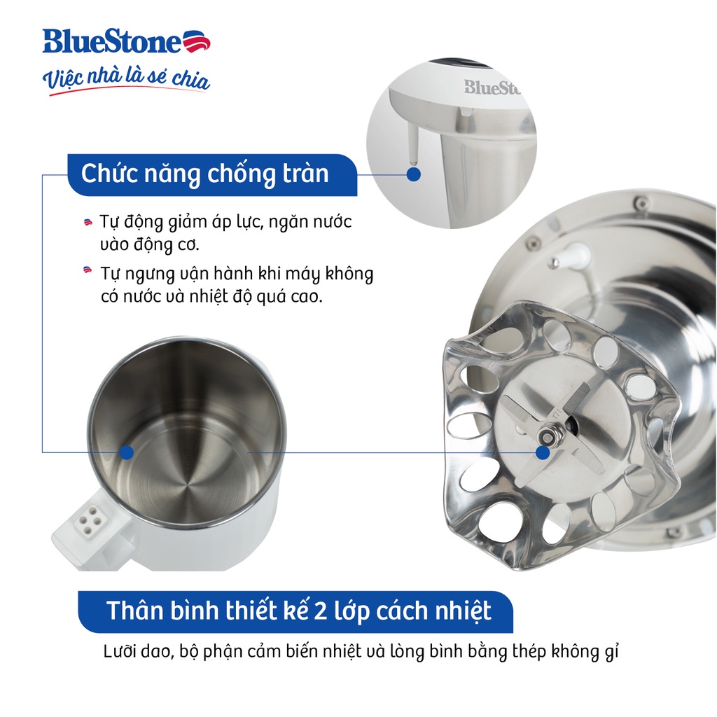 Máy Làm Sữa Hạt Bluestone SMB-7329, Công Suất 1000W, Dung Tích 1.3Lit, Bảo Hành Chính Hãng 24 Tháng