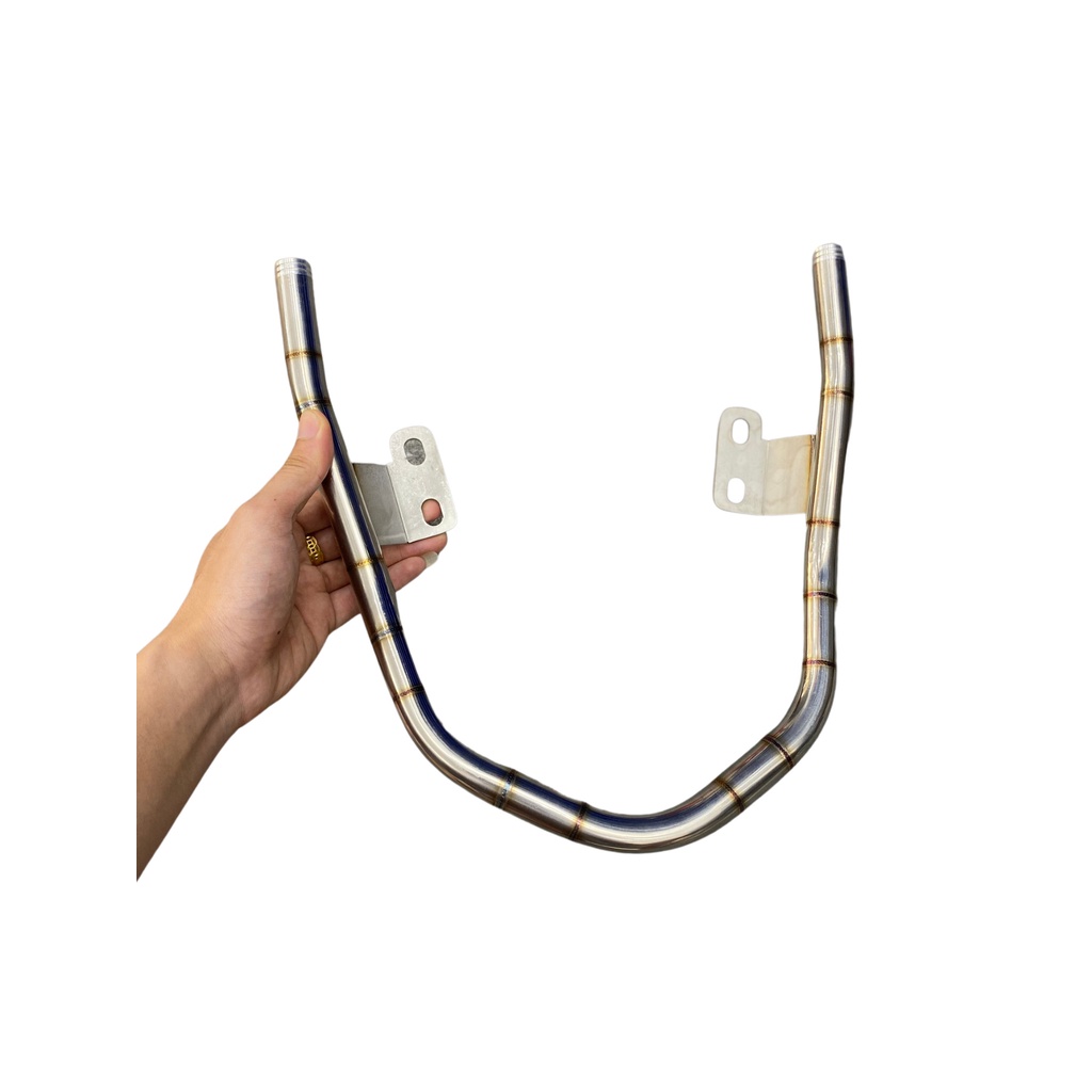 Tay xách Wave inox 304. Fom Trần Thuận dài đẹp. Lắp Wave Alpha 50/100/110cc, Wave S, Wave RS