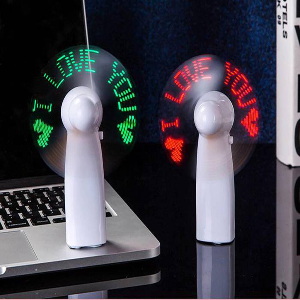 Quạt Cầm Tay Chạy Chữ I Love You Điện Tử (Màu Ngẫu Nhiên) -dc4003 | BigBuy360 - bigbuy360.vn