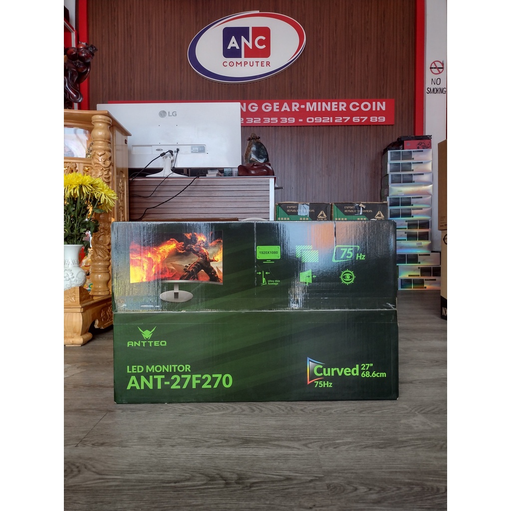 Màn Hình 27Inch Cong Full Viền/ 75Hz/ FullHD HKC ANT - 27F270 Chính Hãng Giá Cực Tốt