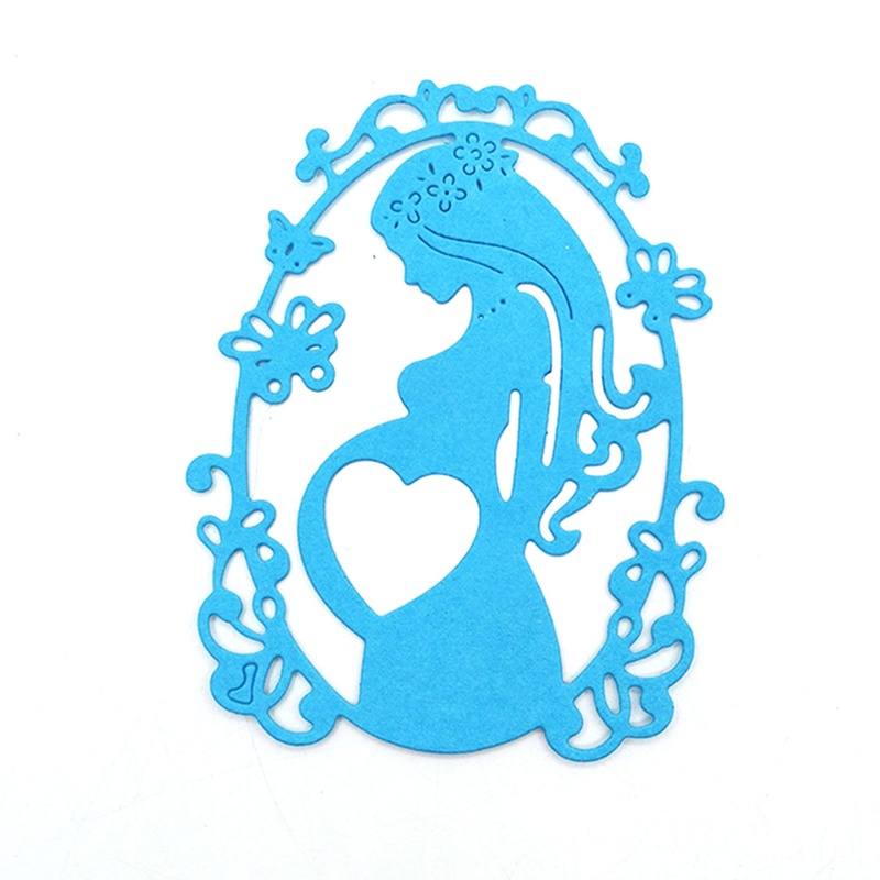 Khuôn Cắt Giấy Kim Loại Hình Phụ Nữ Mang Thai