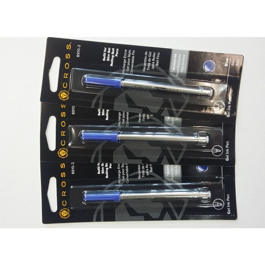 Ruột Bút Chính Hãng Cross 8910-2 Màu Xanh Gel Rollerball Refill
