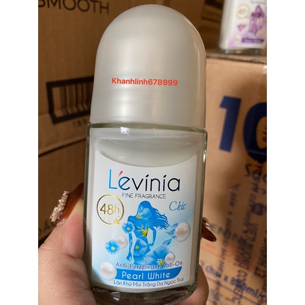 Lăn khử mùi L'evinia Chic trắng da ngọc trai lọ 50g