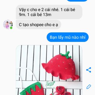 Hai mũ dâu tây . Tuổi như hình