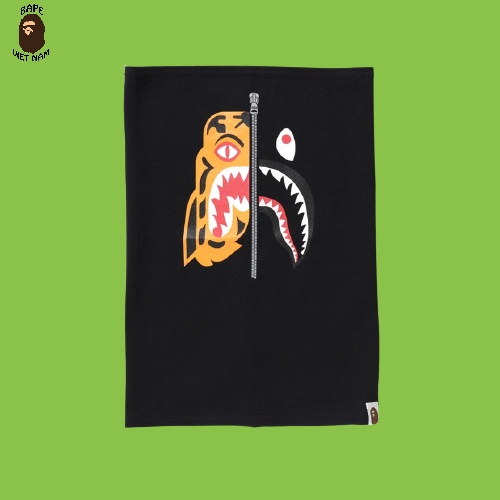 [ODER + FREESHIP] Khăn ống Bape Shark x Tiger Black, Khăn trùm mặt Siêu Cool ngầu Bape VN