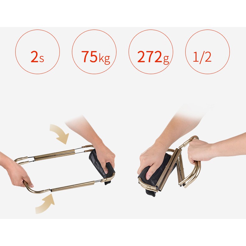 Ghế xếp gọn mini, chất liệu hợp kim Nhôm siêu nhẹ NatureHike NH17Z012-L | BigBuy360 - bigbuy360.vn