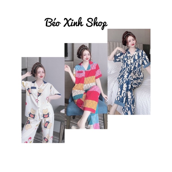 Đồ Ngủ Bigsize Cao Cấp Kiểu Dáng Đẹp Vải Satin Lạnh Mặc Cực Thích