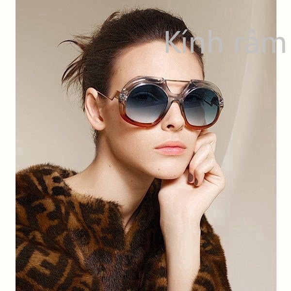 Kính râm cỡ lớn tròng to màu gradient thời trang