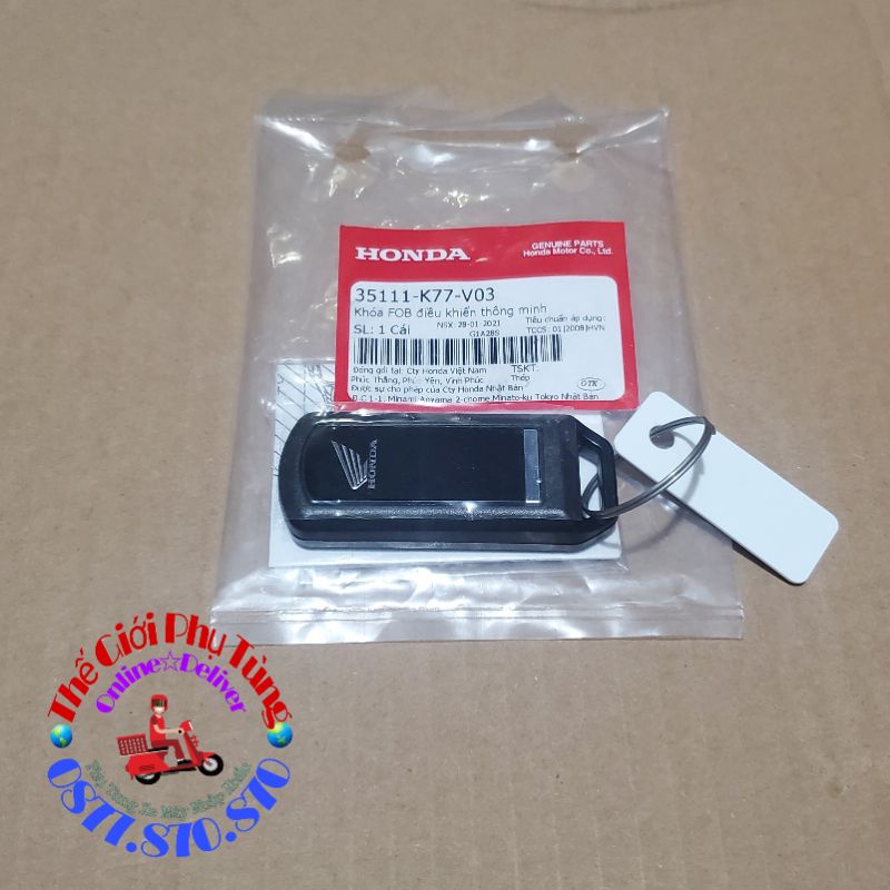 REMOTE K77 - FOB CHÌA KHÓA SMARTKEY SH VIỆT 2017-2019, SH MODE 2017-2019 ZIN MỚI