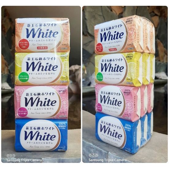 Xà phòng kem Kao White Nhật lốc 12 bánh 130g