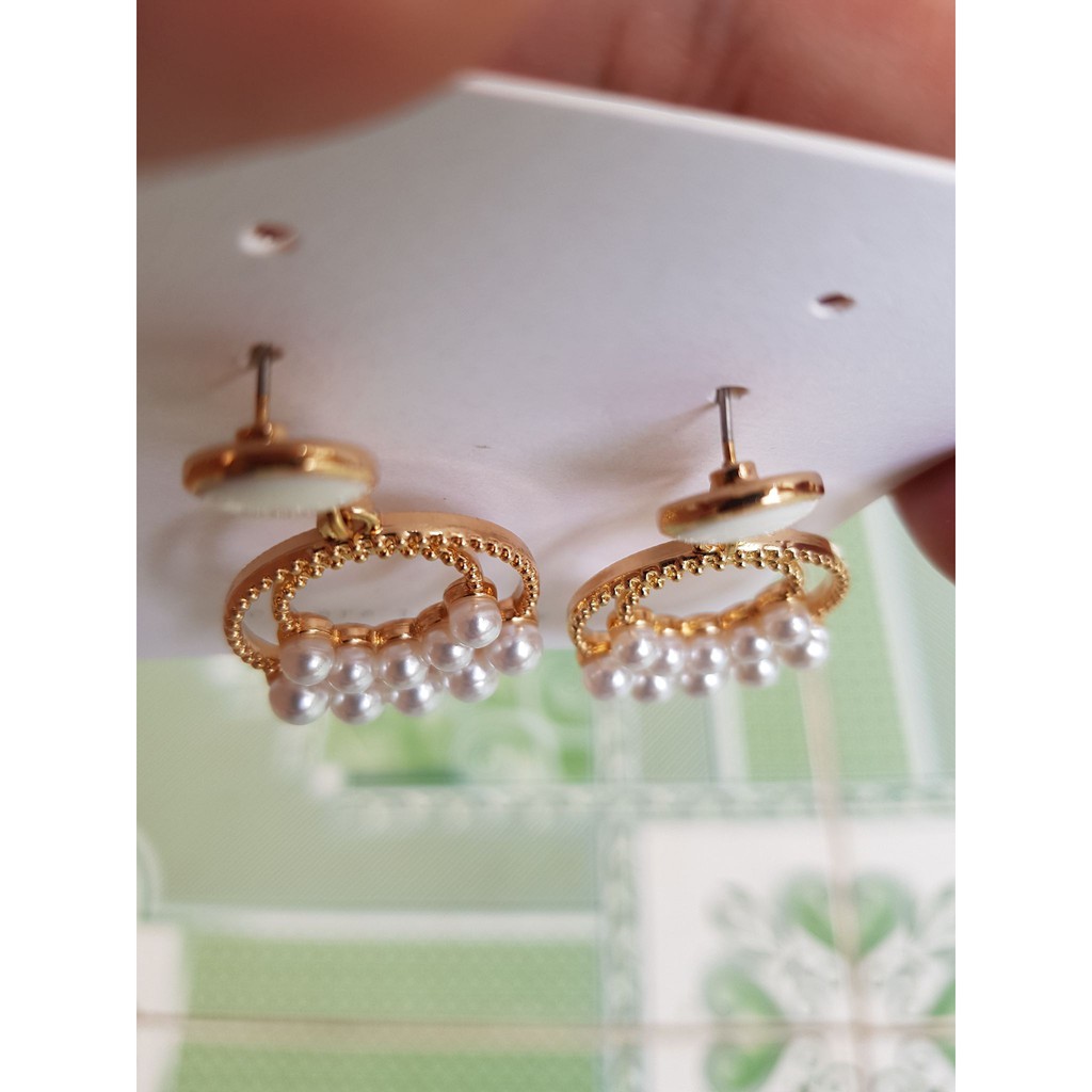 Combo 4 Bộ khuyên tai xinh có đính đá dịu dàng nữ tính