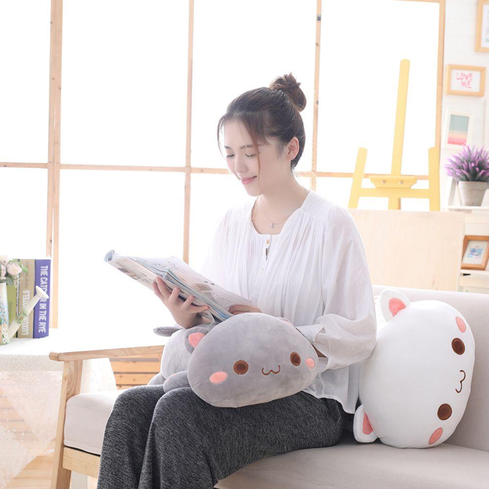 Mèo Nhồi Bông Mềm Mại Đang Nằm Dễ Thương