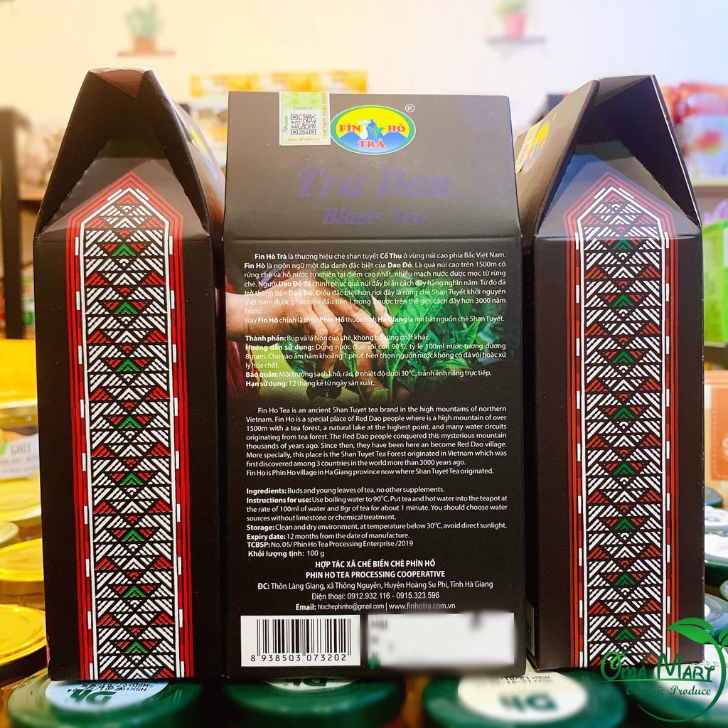 Trà Shan Tuyết Hữu cơ Fìn Hò 100gr (Trà đen, Trà xanh, Hồng Trà)