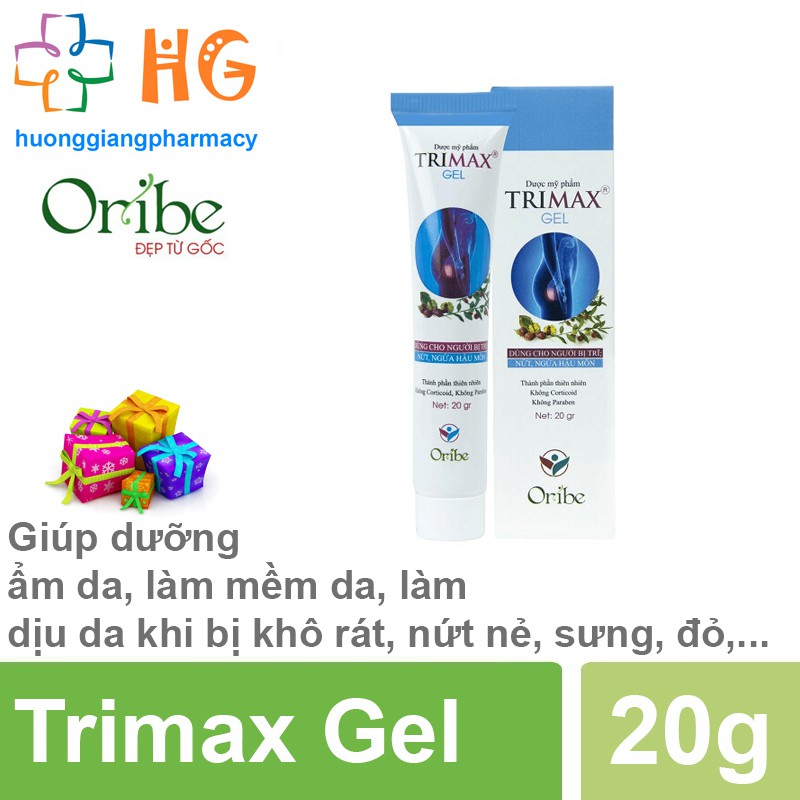 Trimax Gel - Giúp dưỡng ẩm da, làm mềm da, làm dịu da khi bị khô rát, nứt nẻ, sưng, đỏ (Tub 20g)