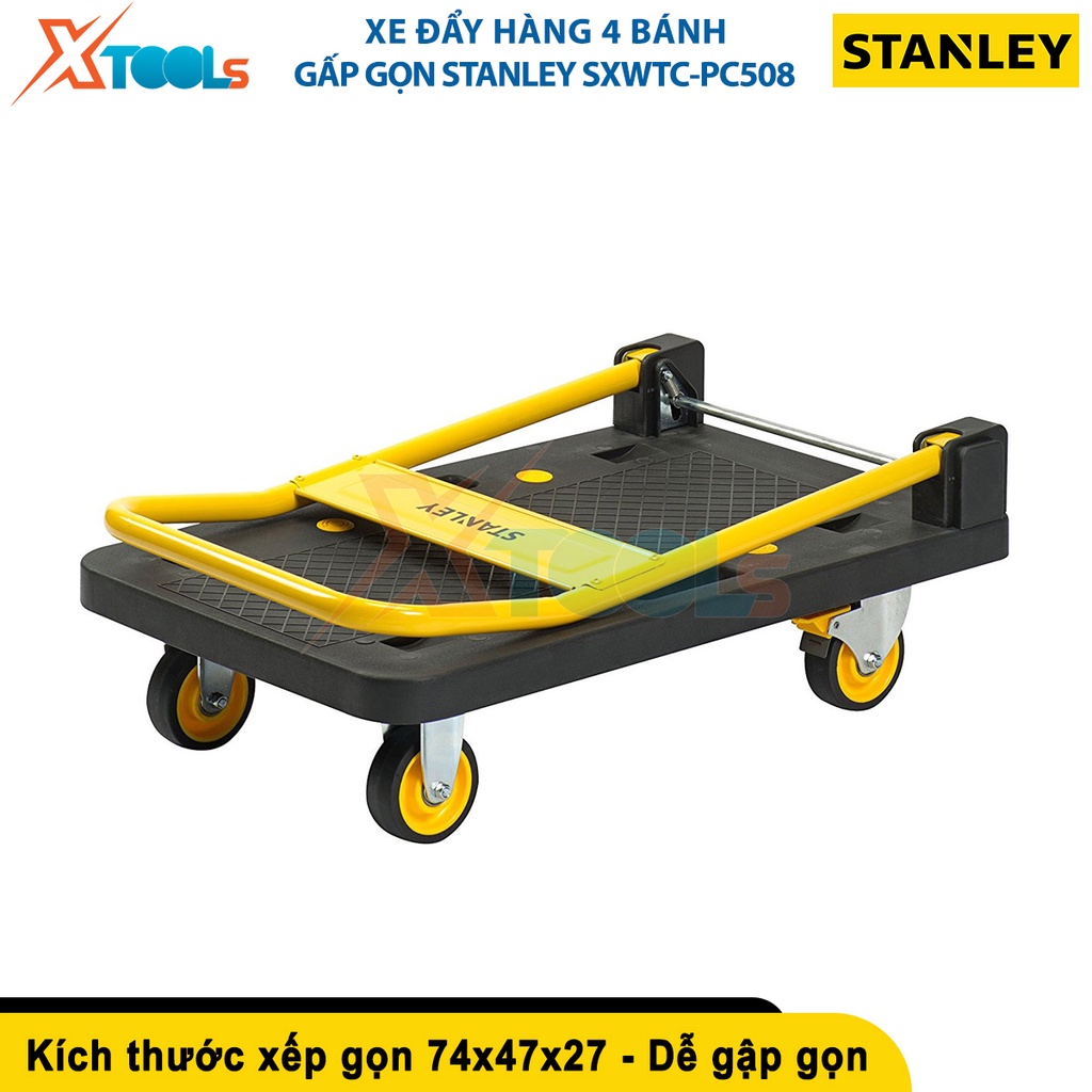 Xe đẩy hàng 4 bánh STANLEY SXWTC-PC508 | Xe đẩy tay 4 bánh có thể gấp gọn, tải trọng: 150kg [CHÍNH HÃNG][XTOOLS]