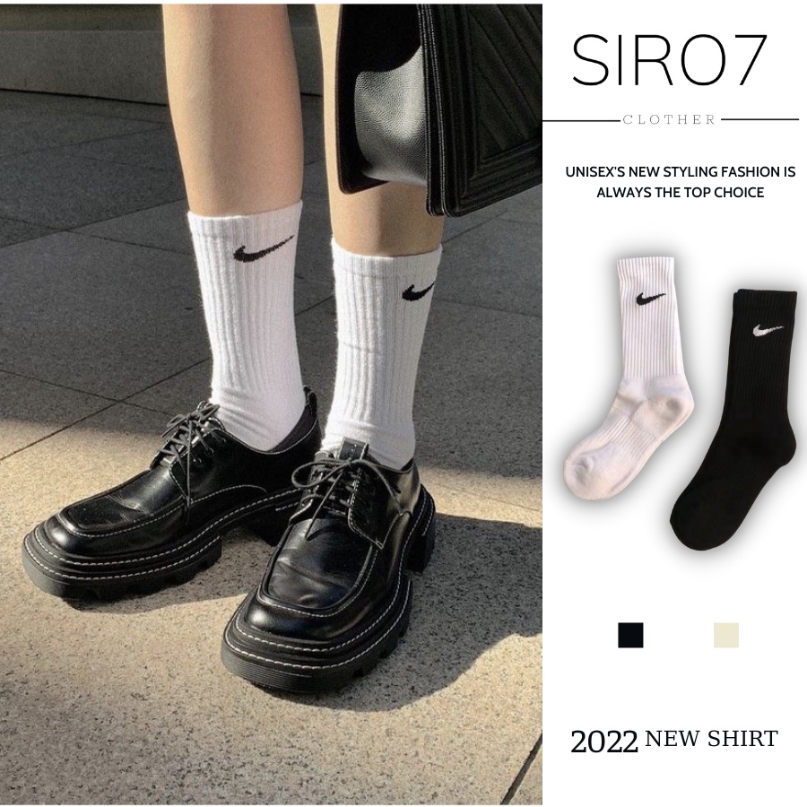 Tất cao cổ nike, adidas tất nam nữ thể thao dệt kim thời trang cao cấp