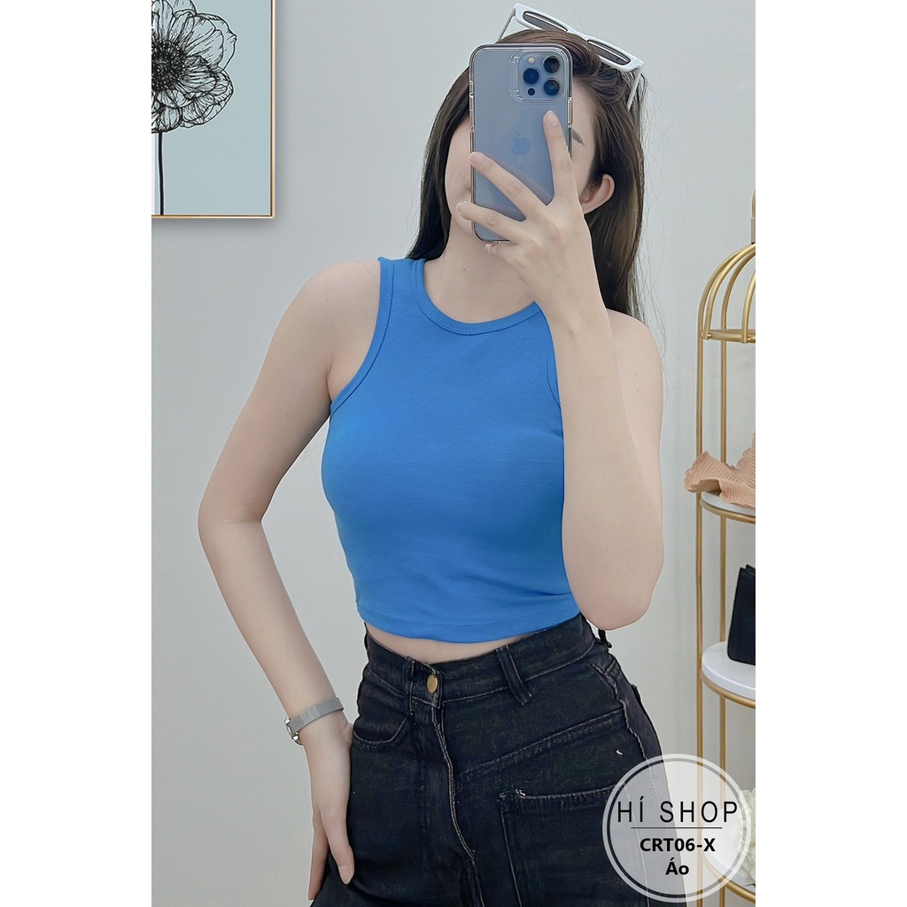 Áo Croptop ba lỗ nữ ngược ôm Body chất liệu thun cotton 100% co dãn mạnh - kvindstore08