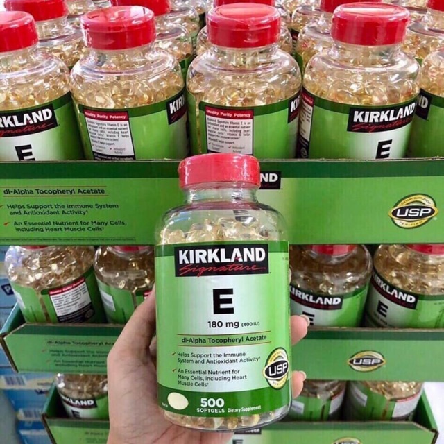 Vitamin E Kirkland 400 IU Của Mỹ, Nắp đỏ