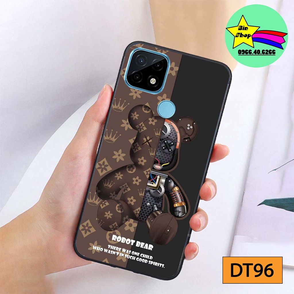 Ốp lưng Realme C21y / Realme C25 / Realme C25S in hình Robot Bear độc đáo, cá tính, chất liệu in UV chống trầy xước