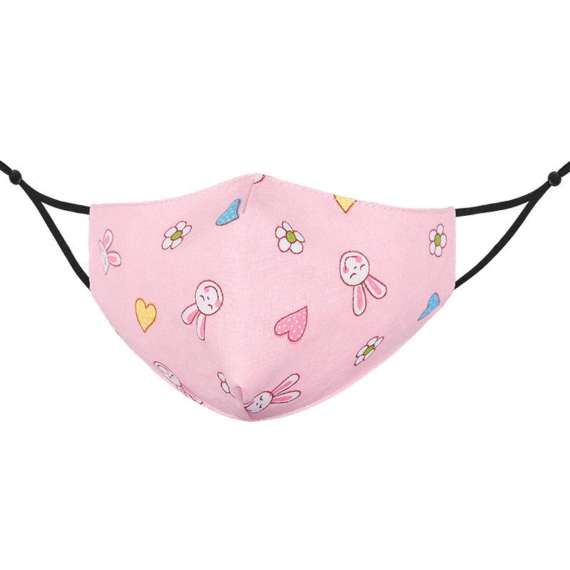 Khẩu Trang cotton Ba Lớp Chống Bụi In Họa Tiết Hoạt Hình Có Thể Giặt Và Tái Sử Dụng
