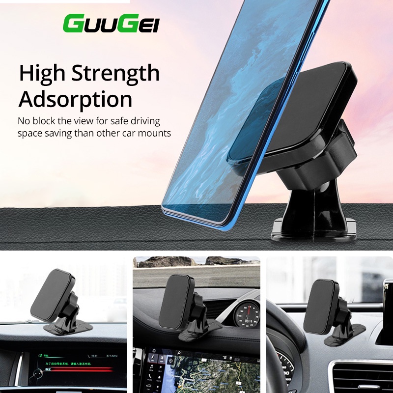 Guugei Giá Đỡ Điện Thoại Từ Tính Xoay 360 Độ Thông Dụng Cho Xe Hơi