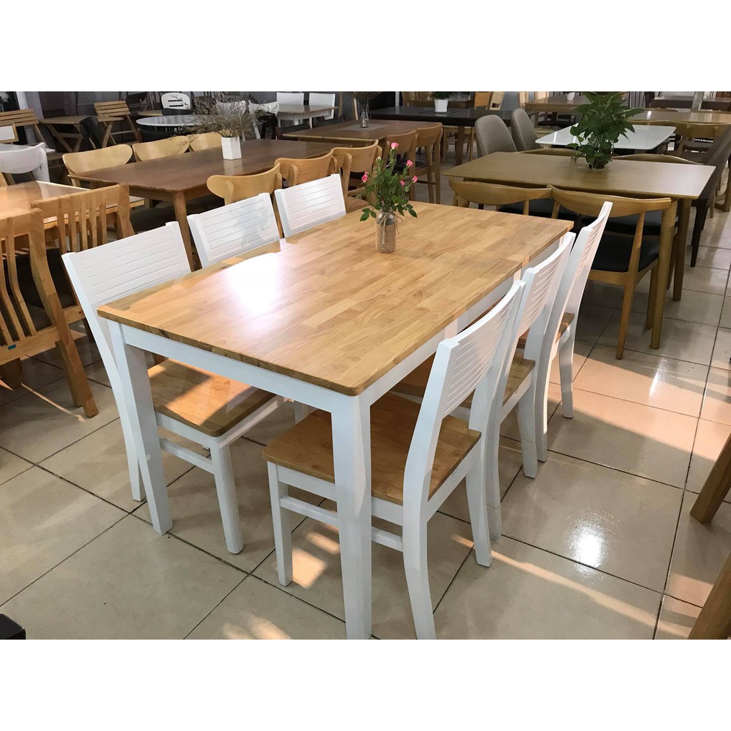 Bộ bàn ăn gỗ tự nhiên