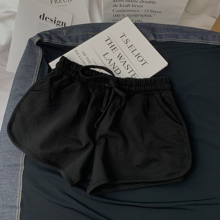 SUXI Quần Short Thể Thao Lưng Cao Dáng Rộng Màu Sắc Đơn Giản Thời Trang Mùa Hè Cho Nữ