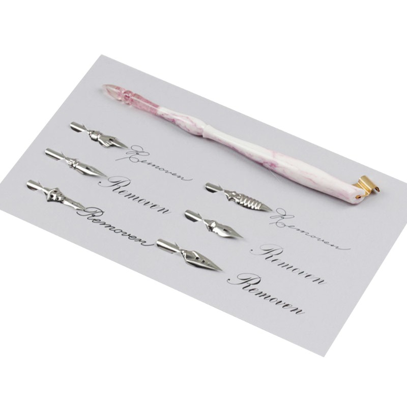 Hộp Đựng Bút Viết Thư Pháp 10 Màu Kèm 6 Ngòi Bút