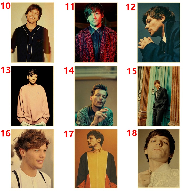 Tranh Treo Tường In Hình One Direction Louis Tomlinson Phong Cách Retro