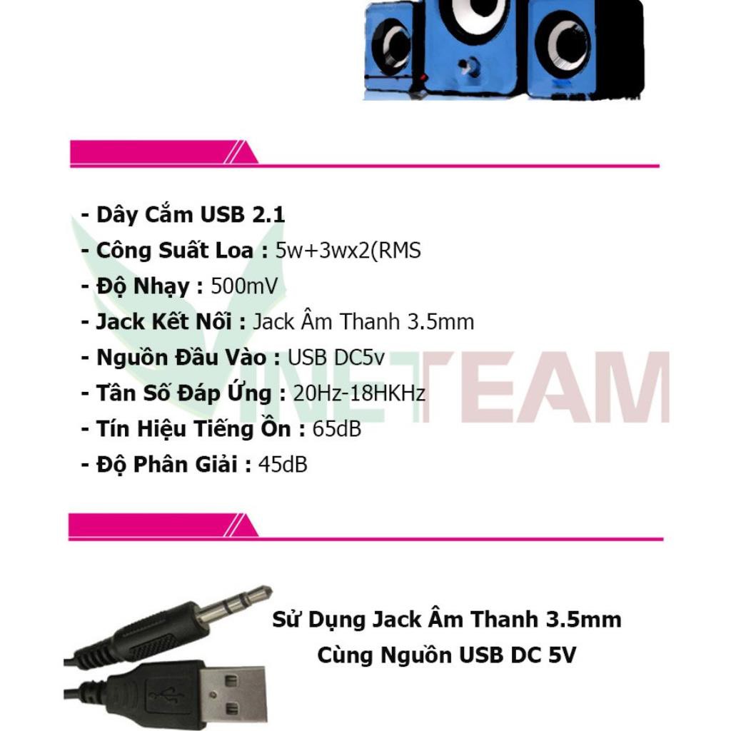 [Bass Cực Mạnh] Bộ 3 Loa Vi Tính PC Jituo JT2805  Cao Cấp 2.1 - Loa vi tính Âm Bass Echo Hay - Nhỏ Gọn VINETTEAM