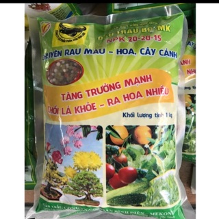 Phân bón tổng hợp NPK đầu trâu 20-20-15. Gói 1 kg
