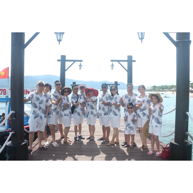 Áo Sơ Mi Đũi Hàn Đi Biển, Áo Nhóm, Áo Đôi, Áo Gia Đình Đủ Size Chất Vải Kate