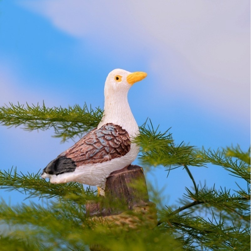 Set 2 mô hình chú chim biển dùng trang trí sân vườn