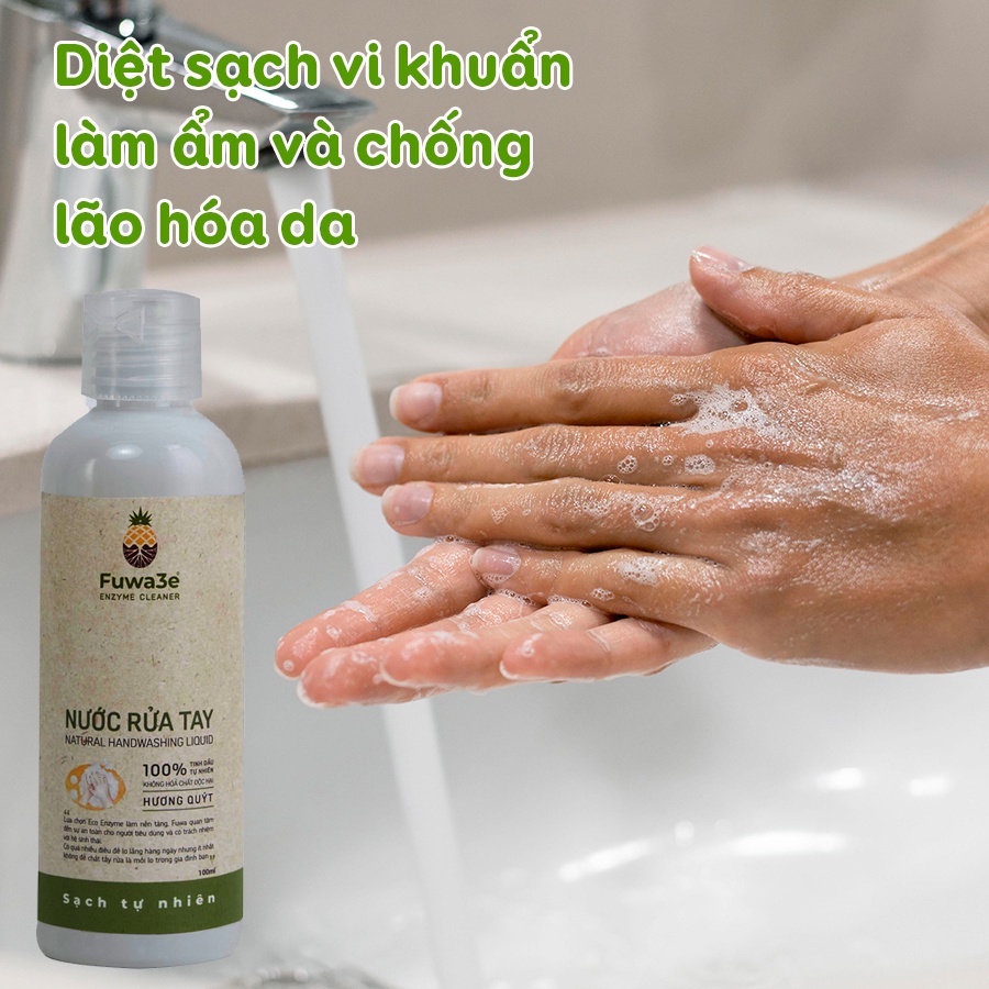 Nước rửa tay tạo bọt hữu cơ Fuwa3e hương quýt 100ml