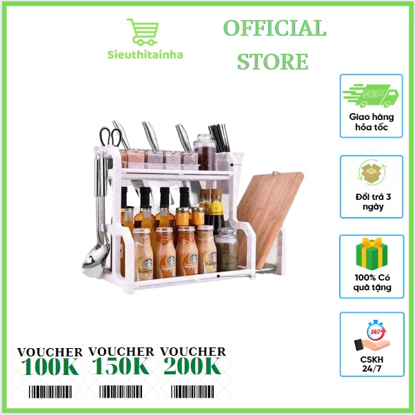 Kệ nhà bếp 2 tầng tiện ích Tashuan TS3623 - kệ gia vị tiện dụng.