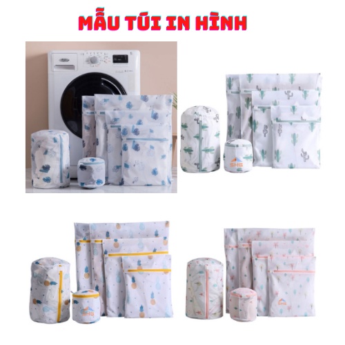 Túi lưới giặt đồ cao cấp 2 lớp dày dặn có dây rút / Túi giặt quần áo áo lót quần lót vớ cho máy giặt có dây kéo - Mã DR