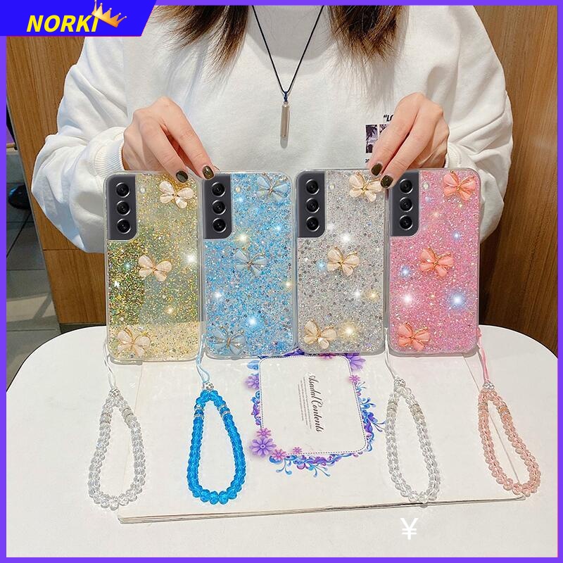 Ôp Điện Thoại Silicon Dẻo Đính Bươm Bướm 3d Cho samsung galaxy s23fe s22 s21 s20 plus s21fe s20fe note 10plus note 20 ultra Ốp
