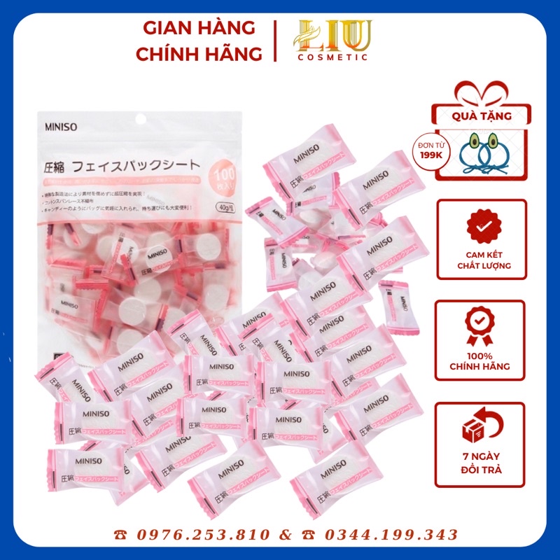 [FREE SHIP] MẶT NẠ GIẤY NÉN NHẬT BẢN MINISO