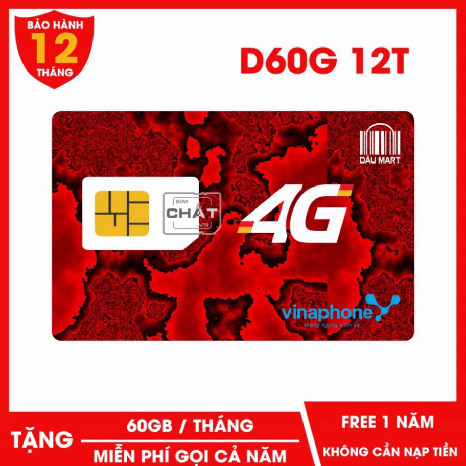 XỦ XẢ TOÀN BỘ SIM 4G Vinaphone VD89 VD149 D60G 12T Tặng 120GB / Tháng Miễn Phí Nghe Gọi & SMS 12 Tháng Không Cần Nạp Tiề