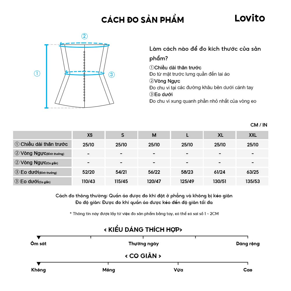 Áo nịt Lovito thoáng khí in chữ L00004 (màu đen/be)