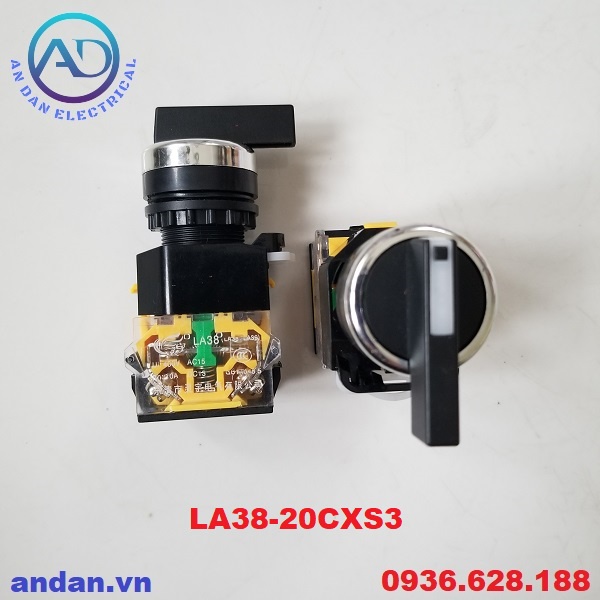 Công Tắc Xoay Giữ 2 Vị Trí – 3 Vị Trí phi 22mm LA38 , LA38-11X2 LA38-20X3 LA38-11CX/2 LA38-20CXS/3