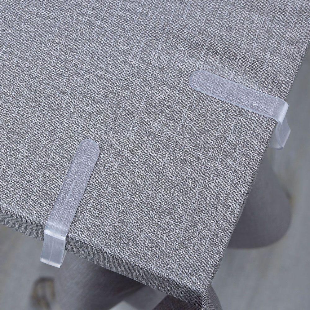 Set 4 Kẹp Giữ Khăn Trải Bàn Bằng Nhựa Trong Suốt Tiện Dụng